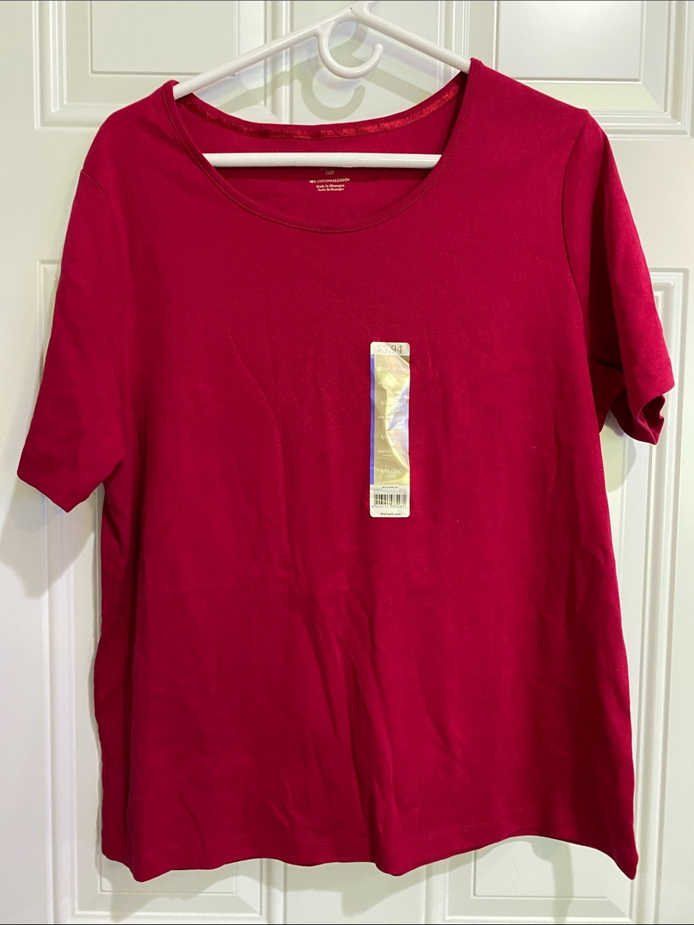 White Stag Short Sleeve Tee in Raspberry Red
